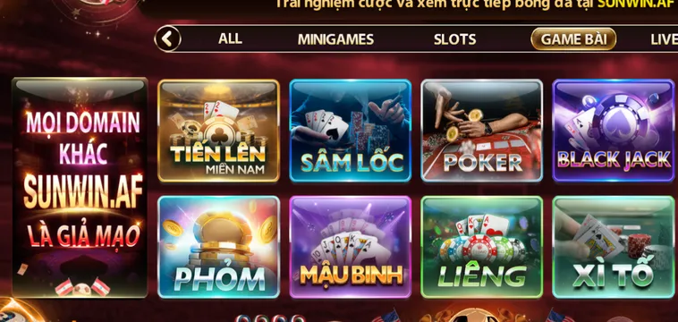 Danh Mục Trò Chơi Phổ Biến Tại Game Bài SunWin Đẳng Cấp Sân Chơi Cá Cược Trực Tuyến Hàng Đầu Hiện Nay