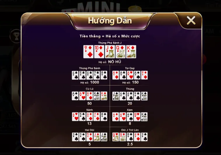 Minigame Mini Poker Tại SunWin Sân Chơi Quay Số Đỉnh Cao Cho Cao Thủ