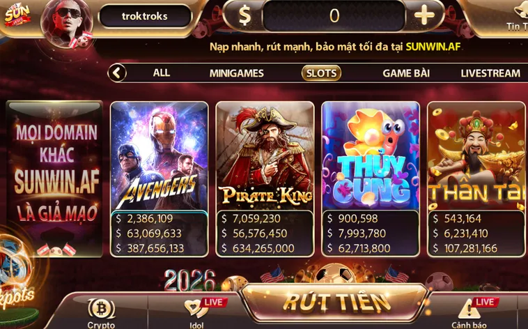 Danh Mục Trò Chơi Tại Nổ Hũ SunWin Thiên Đường Săn Jackpot Đổi Thưởng Đẳng Cấp Nhất Hiện Nay