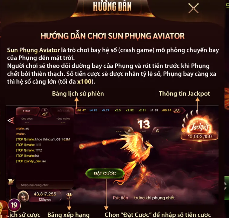 Minigame Sun Phụng Tại SunWin Chinh Phục Huyền Thoại Phượng Hoàng Rực Rỡ